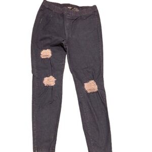 Simply Vera Vera Wang Dark Denim Skinny Jeans leggings Distressed Large